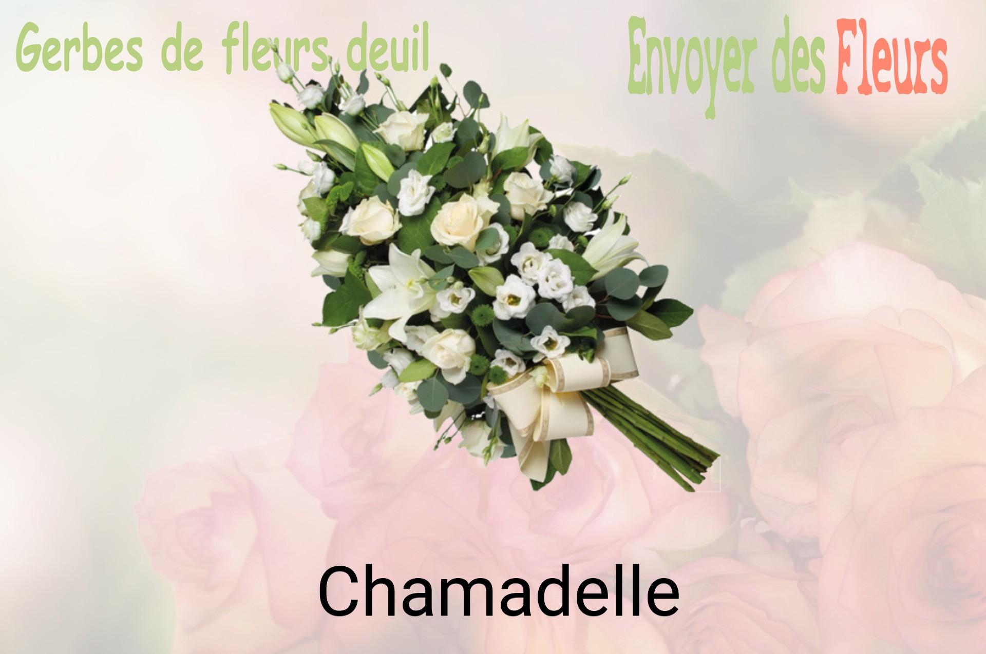 Gerbe de fleurs de deuil livrée à Chamadelle
